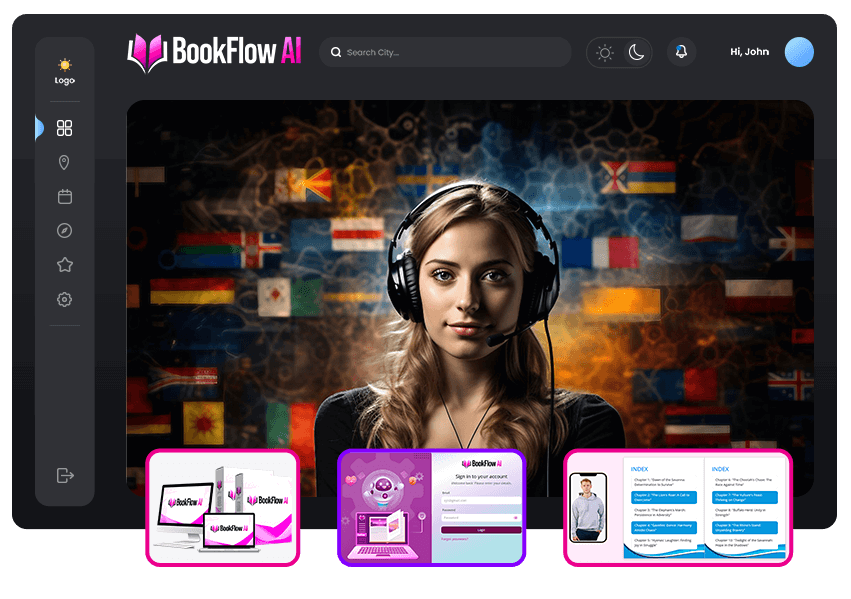 BookFlow-AI-dashboard-one-click-book-generation
