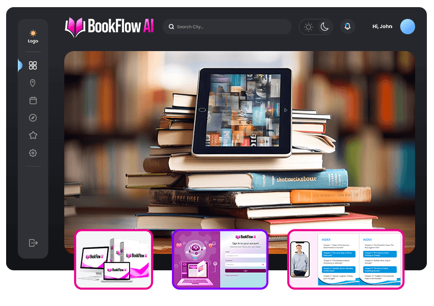 BookFlow-AI-dashboard-one-click-book-generation