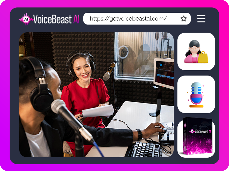 VoiceBeast AI language library featuring over 100+ global languages and regional accents