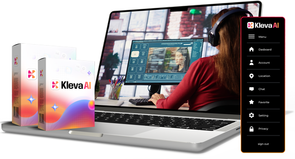 Kleva AI marketplace interface for selling digital assets and website flips