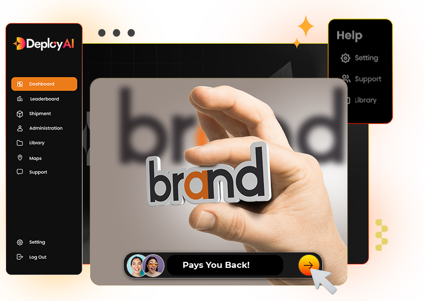 Library of profitable AI app templates inside Deploy AI for various business niches