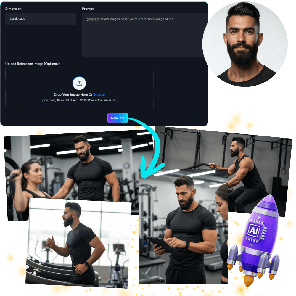 Omnisites AI dashboard showing one-click website generation process