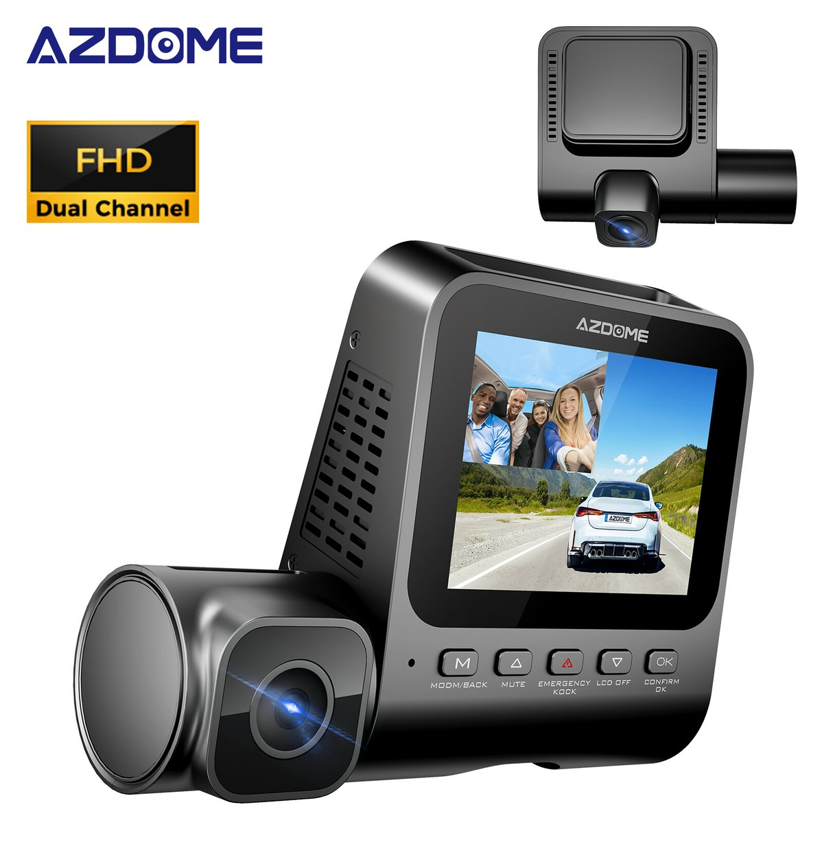 4K ultra-high-definition front camera footage showing license plate clarity.