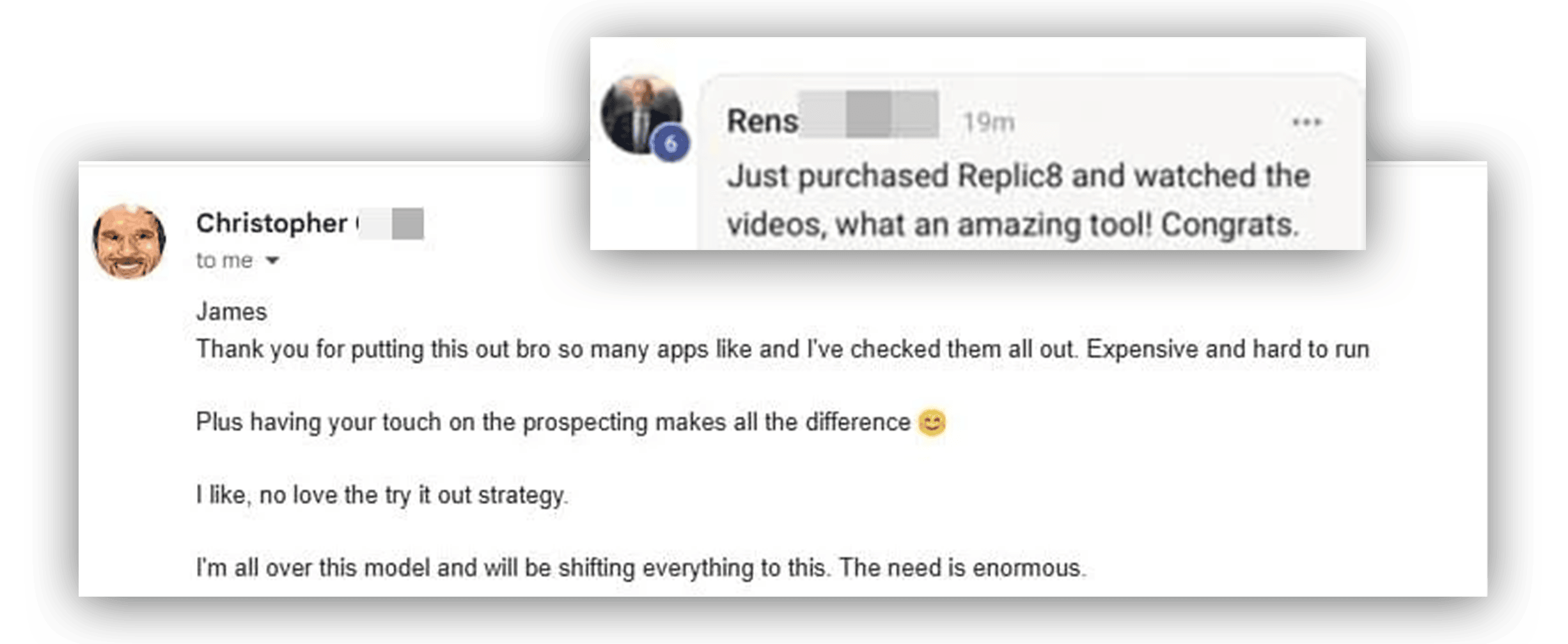 Step-by-step funnel creation process within the Replic8Sales software