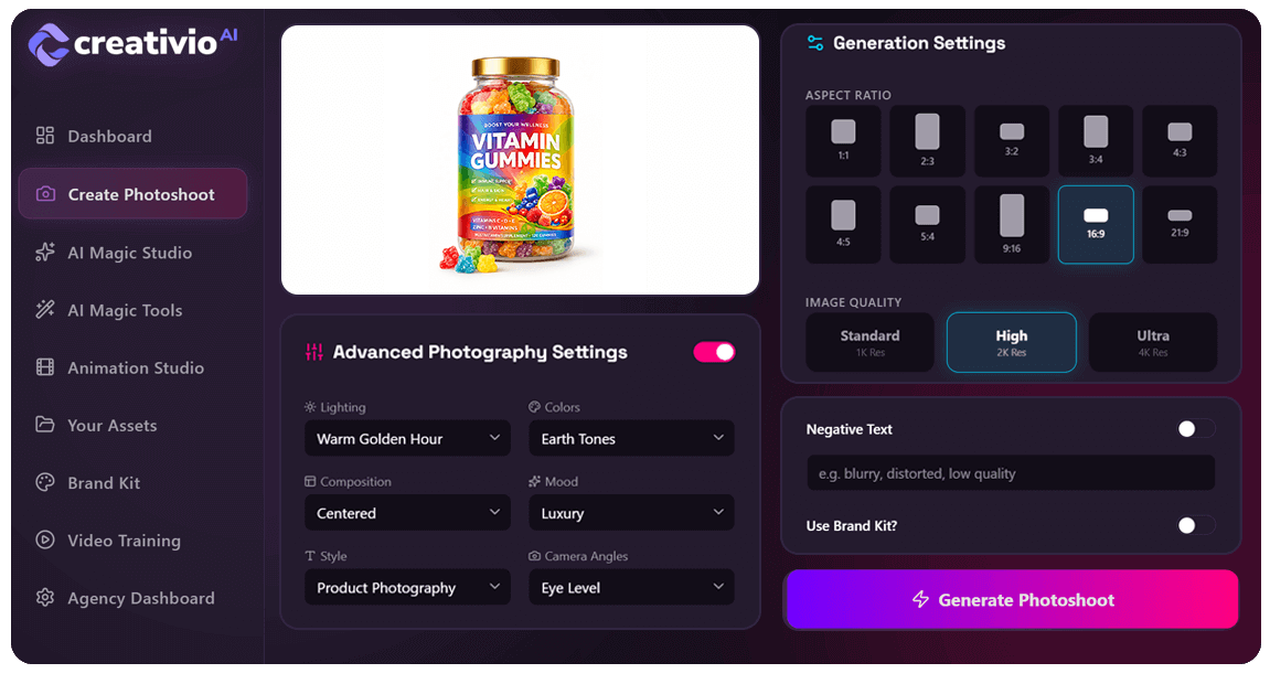 E-commerce product display optimized by AI photography software